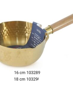 Stainless steel golden saucepan 18cm
