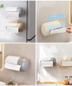 Ecoco kitchen Tissue Box Wall-mounted With a Free Tissue Roll inside