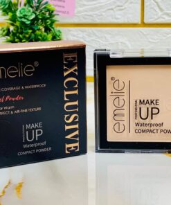 Emelie Makeup Waterproof Compact Powder, matte perfect & air-fine texture