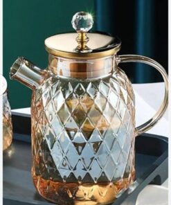 1800ml glass kettle diamond tea and pot